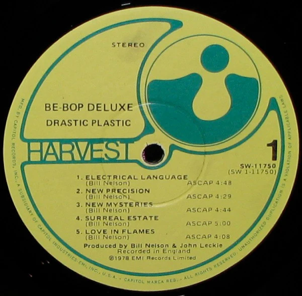 Be Bop Deluxe: Drastic Plastic 12" - Image 3