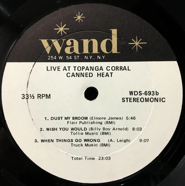 Canned Heat: Live At Topanga Corral 12" - Image 2