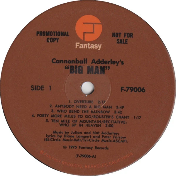 Cannonball Adderley: Big Man: The Legend Of John Henry 2x12" - Image 2