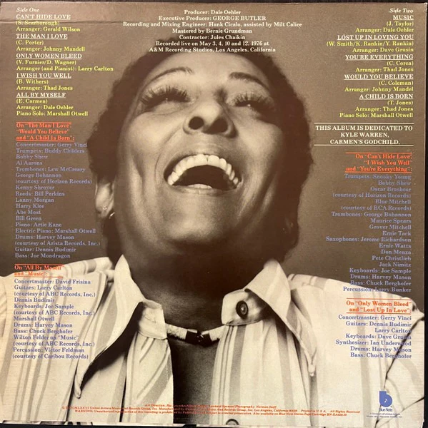 Carmen McRae: Can't Hide Love 12" - Image 2