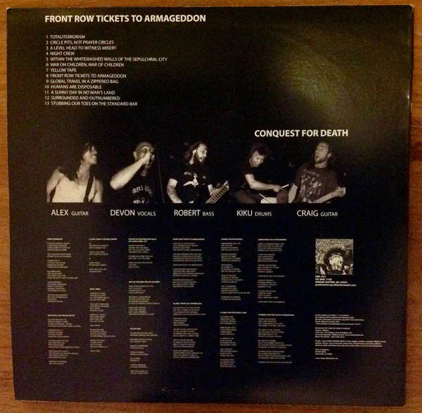 Conquest For Death: Front Row Tickets To Armageddon 12" - Image 2