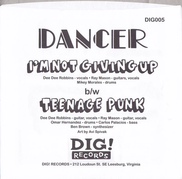 Dancer: I'm Not Giving Up / Teenage Punk 7" - Image 2