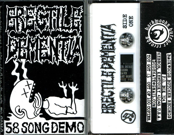 Erectile Dementia: "58 Song Demo" cassette - Image 2