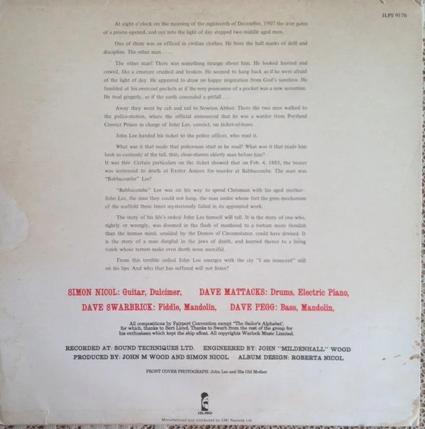 Fairport Convention: "Babbacombe" Lee 12" - Image 2