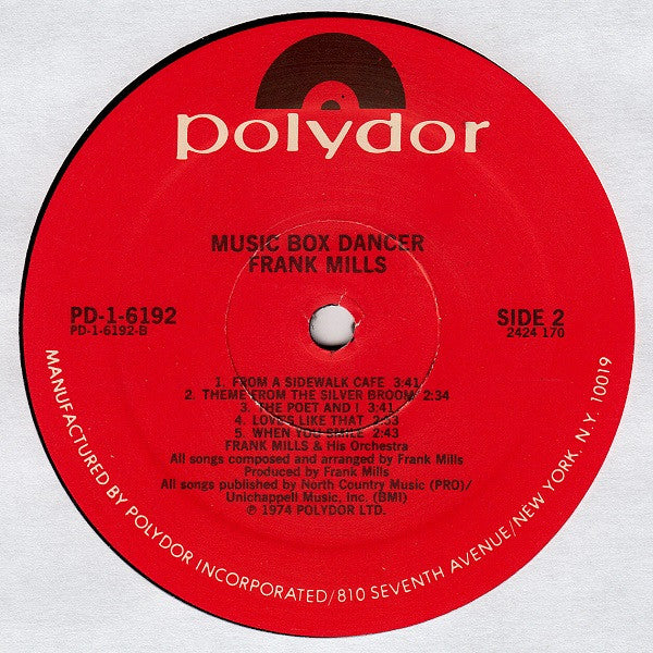 Frank Mills: Music Box Dancer 12" - Image 2