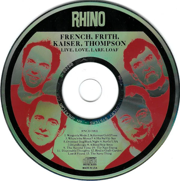 French Frith Kaiser Thompson: Live, Love, Larf & Loaf CD - Image 3