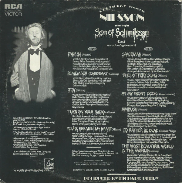 Harry Nilsson: Son Of Schmilsson 12" - Image 3