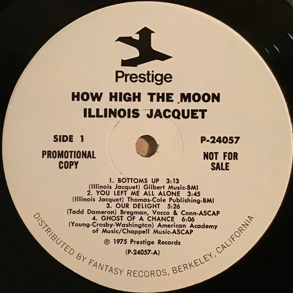 Illinois Jacquet: How High The Moon 2x12" - Image 2