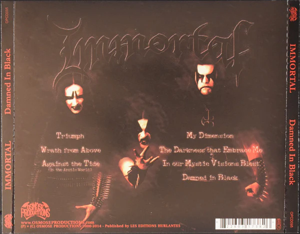 Immortal: Damned In Black CD - Image 2