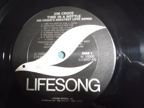 Jim Croce: Time In A Bottle Jim Croce's Greatest Love Songs 12" - Image 2