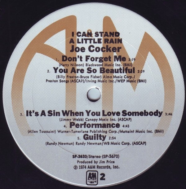 Joe Cocker: I Can Stand A Little Rain 12" - Image 2