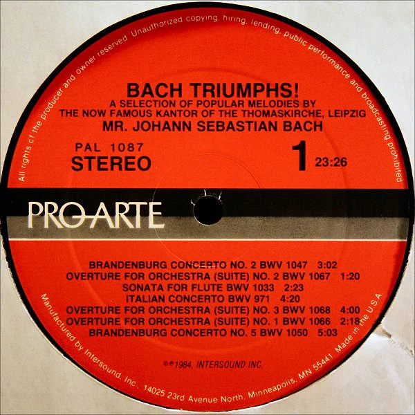 Johann Sebastian Bach, Sigiswald Kuijken, etc.: Bach Triumphs! 12" - Image 3
