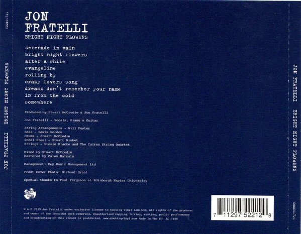 Jon Fratelli: Bright Night Flowers CD - Image 2
