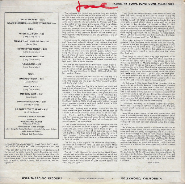 Long Gone Miles: Country Born 12" - Image 3