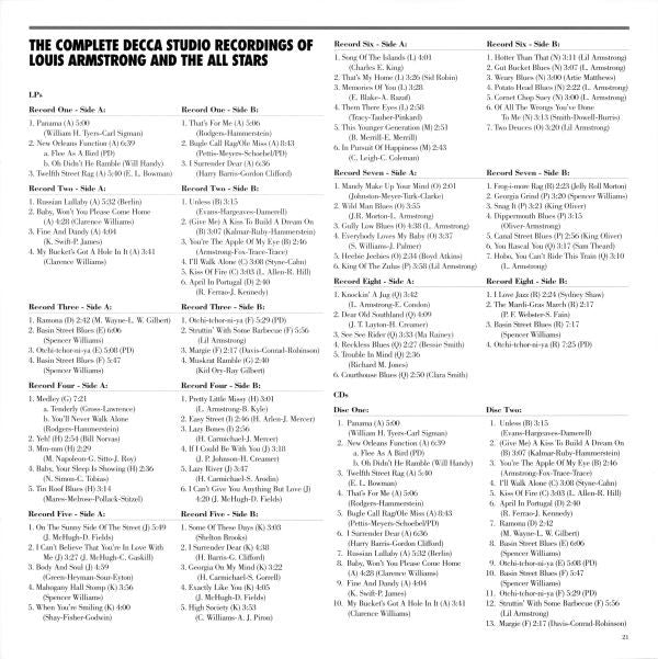 Louis Armstrong And His All-Stars: The Complete Decca Studio Recordings Of Louis Armstrong And The All Stars CD box set - Image 44