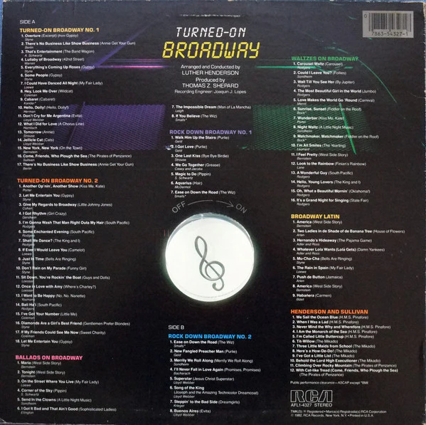 Luther Henderson Conducting The Broadway Symphony Orchestra: Turned-On Broadway 12" - Image 3