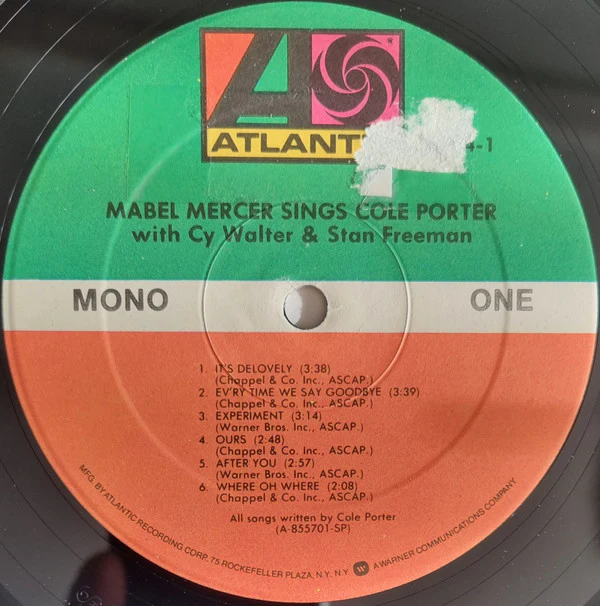 Mabel Mercer: Sings Cole Porter 12" - Image 3