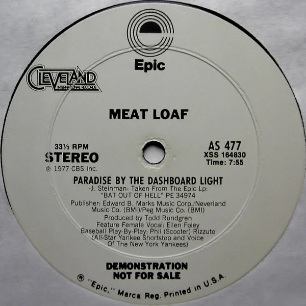 Meat Loaf: Paradise By The Dashboard Light 12" - Image 3
