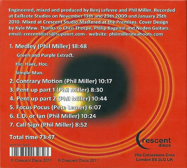 Phil Miller / In Cahoots: Mind Over Matter CD - Image 2