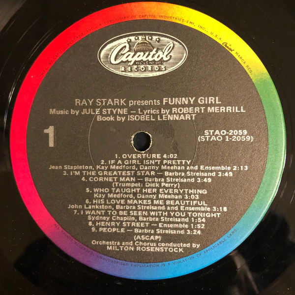 Ray Stark Presents Barbra Streisand, Sydney Chaplin: Funny Girl (Original Broadway Cast) 12" - Image 3
