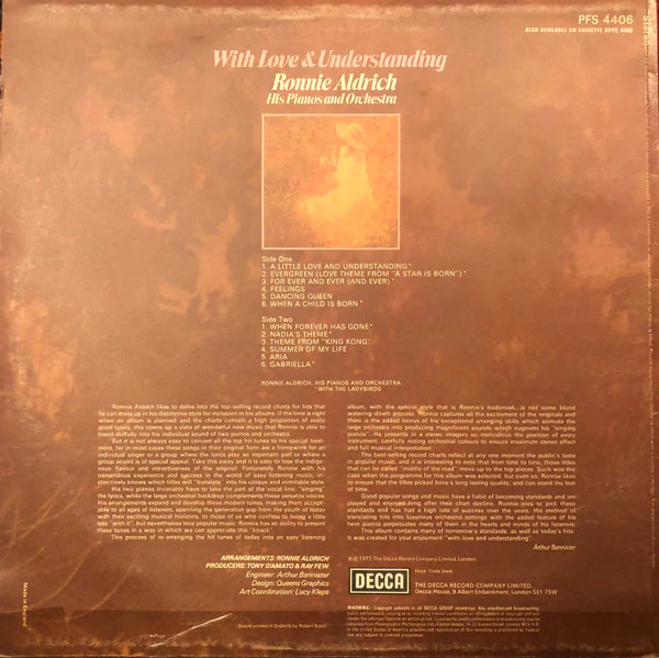 Ronnie Aldrich And His Orchestra: With Love & Understanding 12" - Image 2