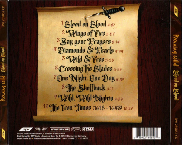 Running Wild: Blood On Blood CD - Image 2