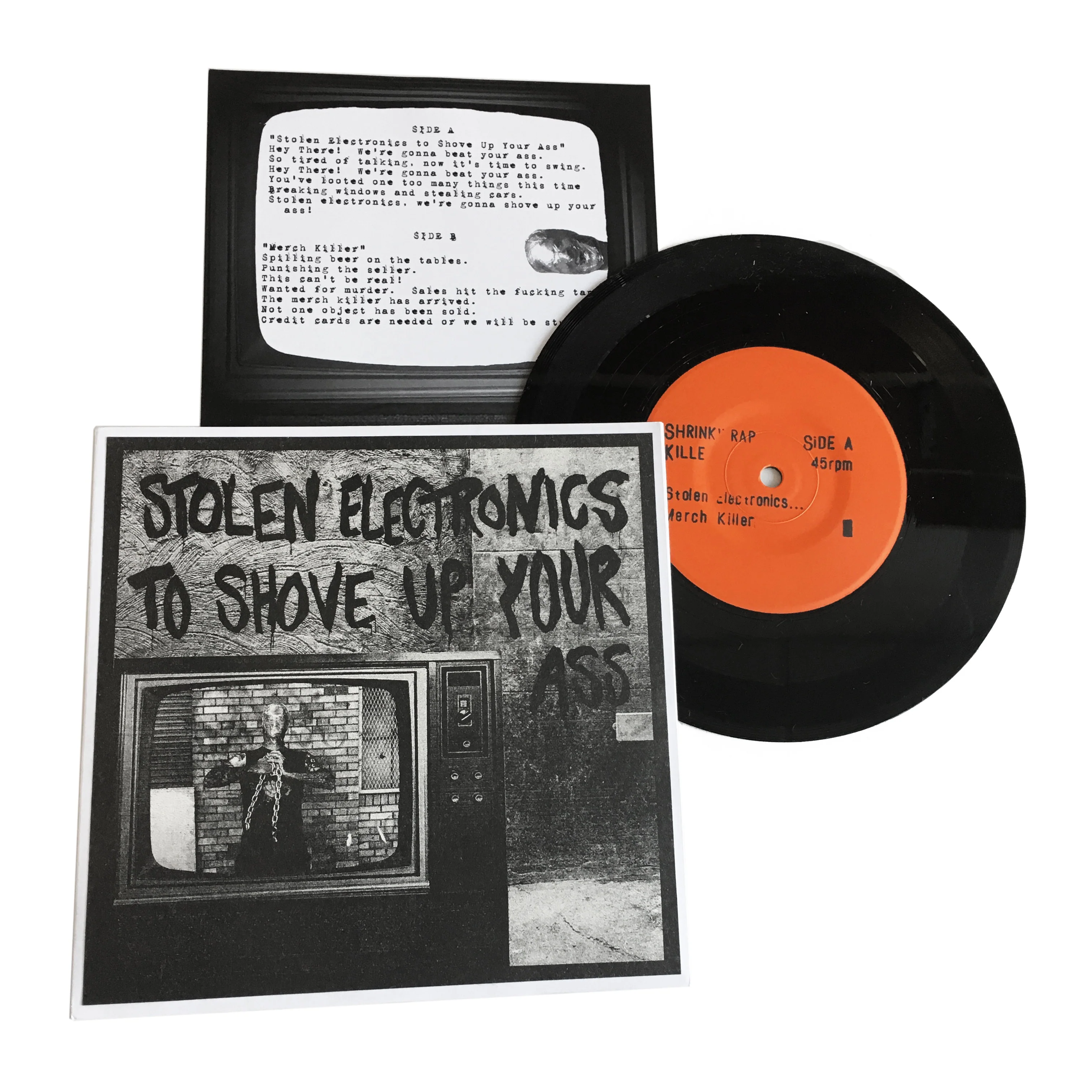 Shrinkwrap Killer: Stolen Electronics To Shove Up Your Ass 7"