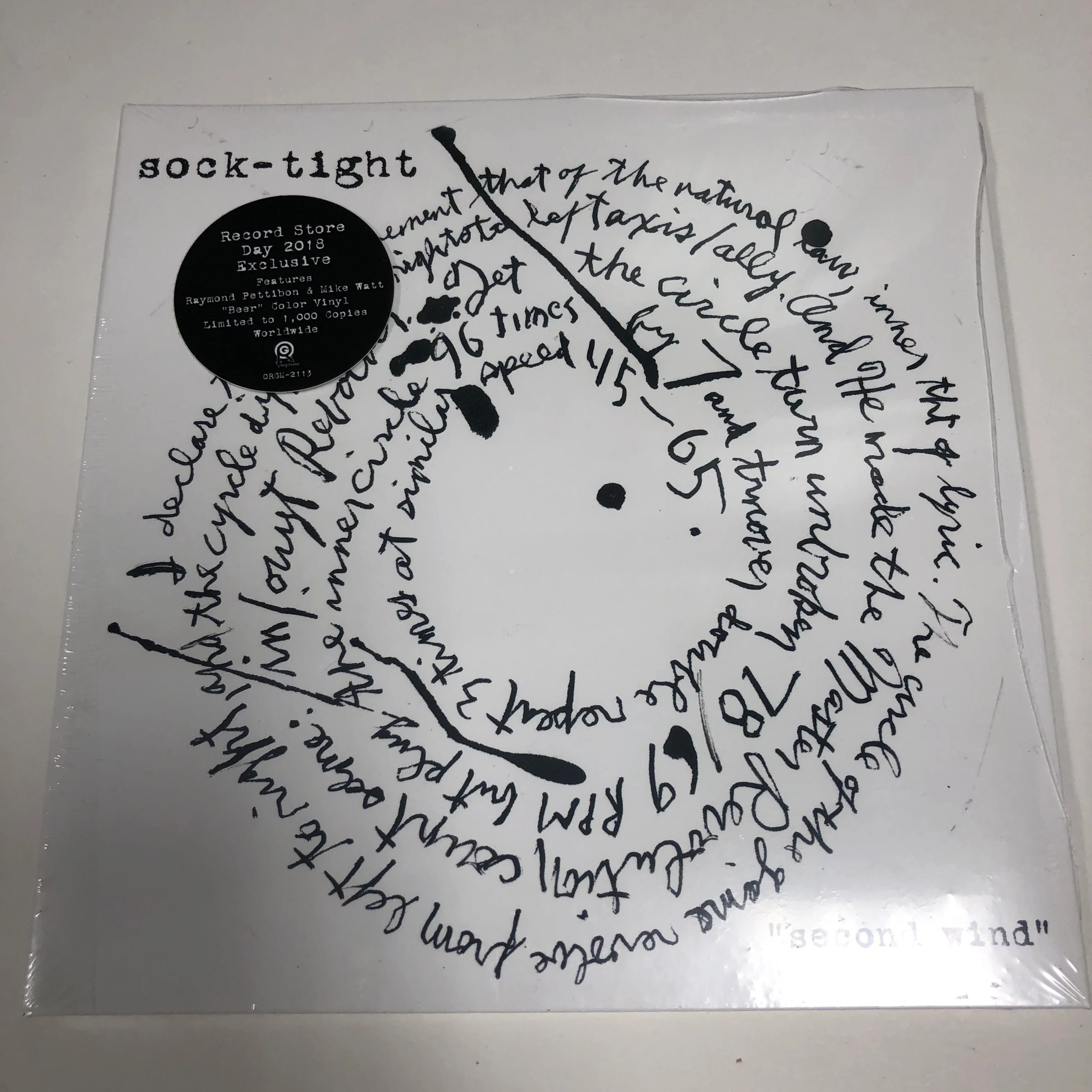 Sock-Tight (featuring Mike Watt & Raymond Pettibon): Second Wind 7"