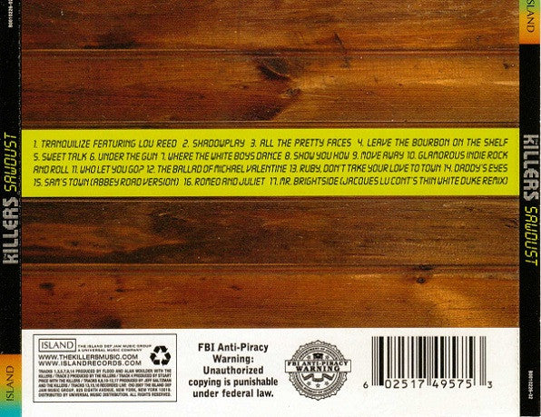 The Killers: Sawdust CD - Image 2
