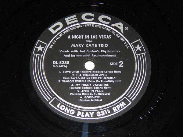 The Mary Kaye Trio: A Night In Las Vegas 12" - Image 4