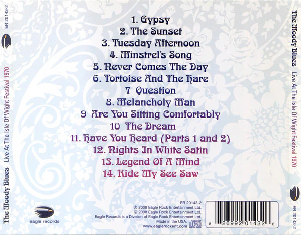 The Moody Blues: Live At The Isle Of Wight Festival CD - Image 2