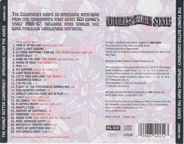 The Peanut Butter Conspiracy: Spreading From The Ashes CD - Image 2