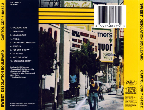 The Sweet: Desolation Boulevard CD - Image 2