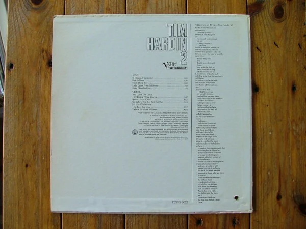 Tim Hardin: 2 12" - Image 2