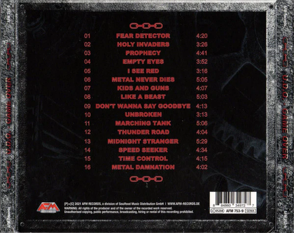U.D.O.: Game Over CD - Image 2