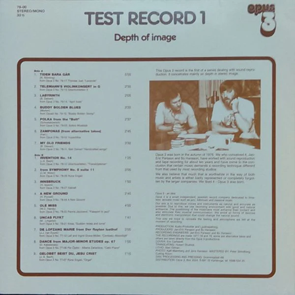 Various: Test Record 1 Depth Of Image 12" - Image 2